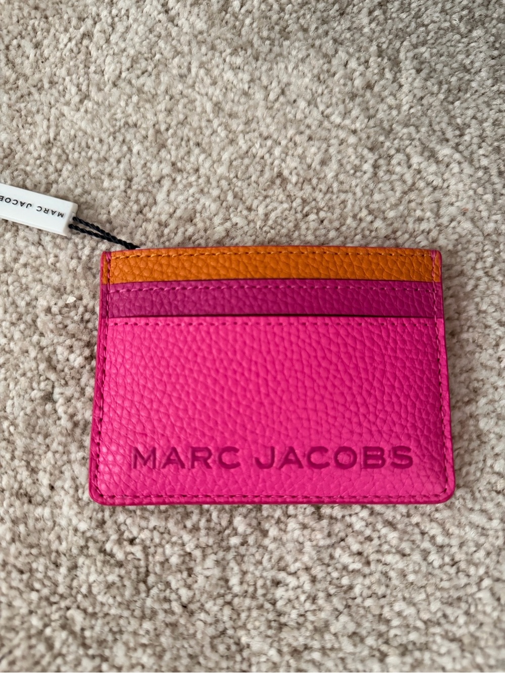 Marc Jacobs Hot Pink Cardholder with Orange Accent NWT
